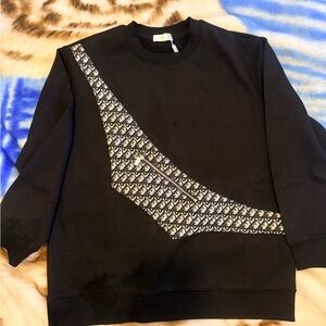 Dior Black and Gray Crewneck Sweater